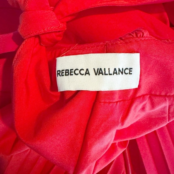 REBECCA VALLANCE Magdalena Red Puff Sleeve Open Back Cut Out Midi Dress US 10 - Picture 10 of 15